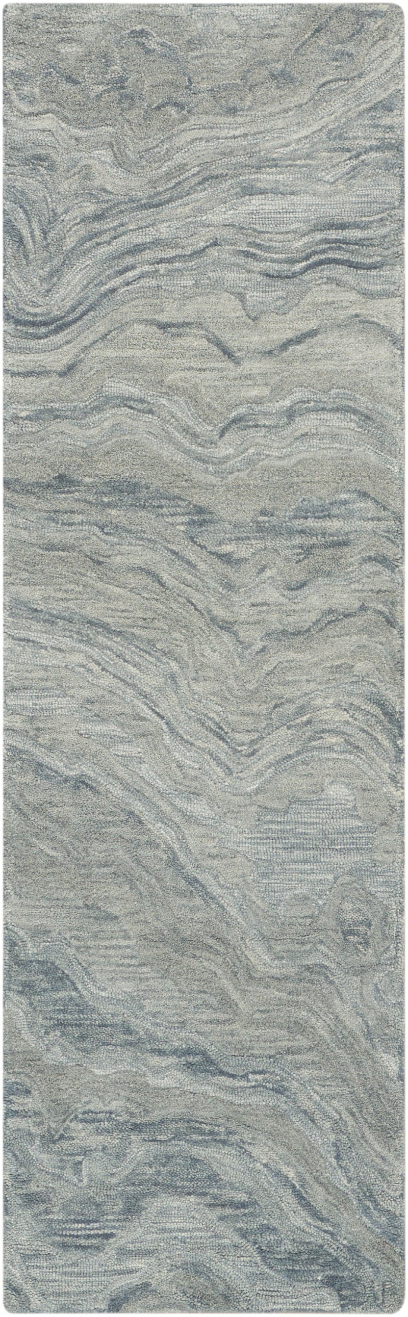 Graceful Blue Gru01 Wool Modern Area Rug