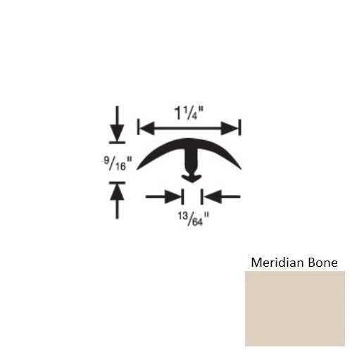Flextones Meridian Bone Vinyl 161 Snap Down Edging - 1 1/4" X 12 Ft - Thermoplastic