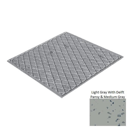 Spextones Light Gray With Delft Pansy & Medium Gray Rubber Diamond Landing Tile