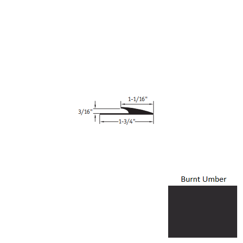 Johnsonite Burnt Umber Vinyl Edge Guard Trim