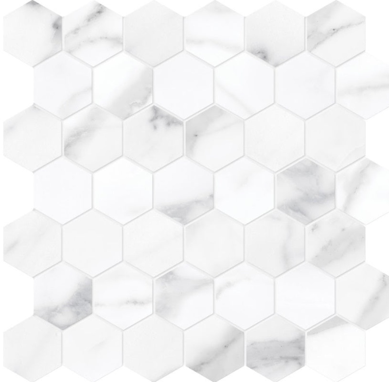 La Marca Statuario Nuovo Porcelain Mosaic - 2" Hexagon