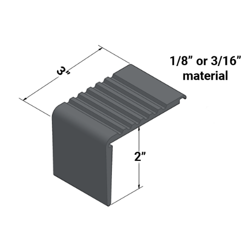 Johnsonite Bedrock Vinyl Moulding / Trim Recessed Stair Nose