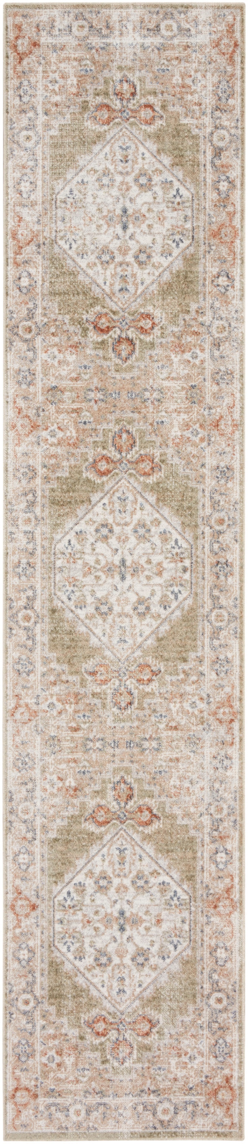 Astra Machine Washable Vintage Area Rug, 10 Ft Runner