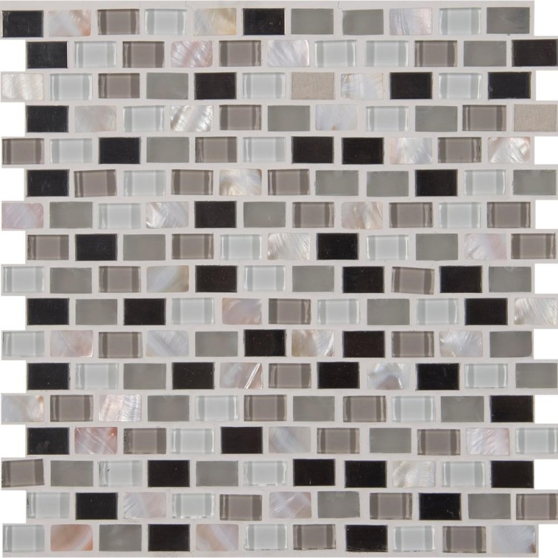 Decorative Blends Keshi Blend Glass & Metal Mosaic - 5/8" X 1" Mini Brick - Textured, Per Pack: 10 Enter Quantity In Sqft