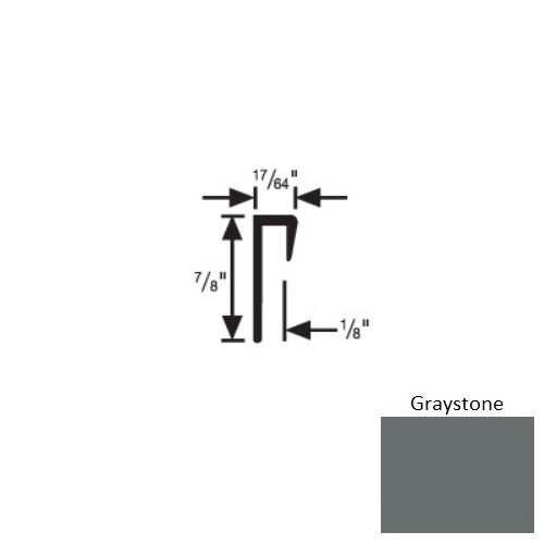 Flextones Graystone Vinyl 197 Square Resilient Cove Cap