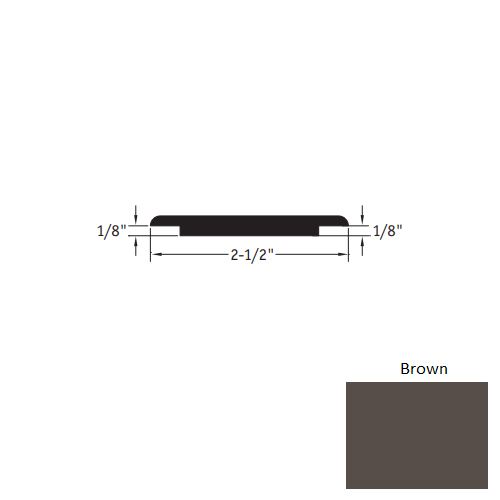 Johnsonite Brown Vinyl Moulding / Trim