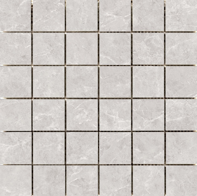 Havana Silver Ceramic Mosaic - 2" x 2" - Matte