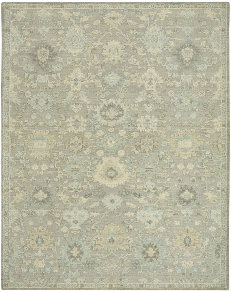 Ravello Grey Blue Rvl01 Wool Traditional Area Rug - 10 Ft X 14 Ft - Grey Blue