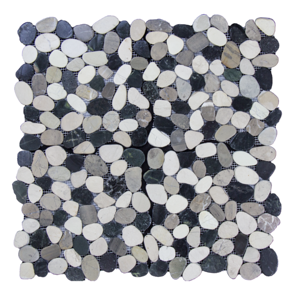 Indonesian Evergreen Marble Pebble - 12" X 12" - Matte