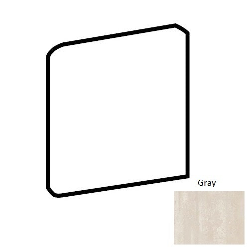 Cove Creek Gray Ceramic Wall Trim - 3" X 3" Bullnose Outcorner - Matte