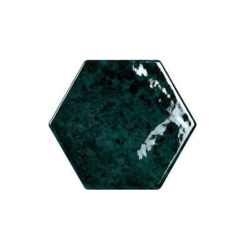 Esamarine Petrolio Ceramic Tile - Glossy - 6.25" X 7.25" Hexagon