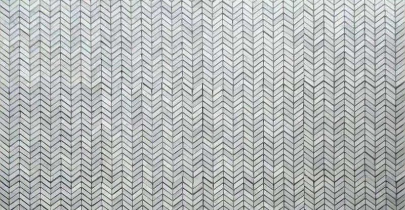 Haisa Blue Marble Mosaic - Mini Chevron - Honed