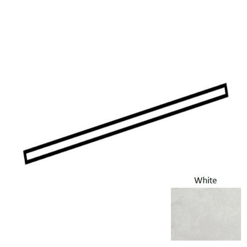 Rochester White Ceramic Wall Trim - 1/2" X 12" Jolly - Matte