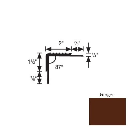 Flextones Ginger Vinyl 202 Double Butt Carpet Stair Nosing