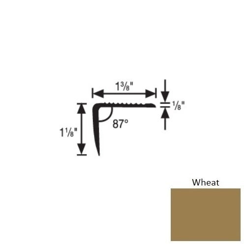 Flextones Wheat Vinyl 189 Top Set Stair Nosing - 1 3/8" X 12 Ft - Thermoplastic