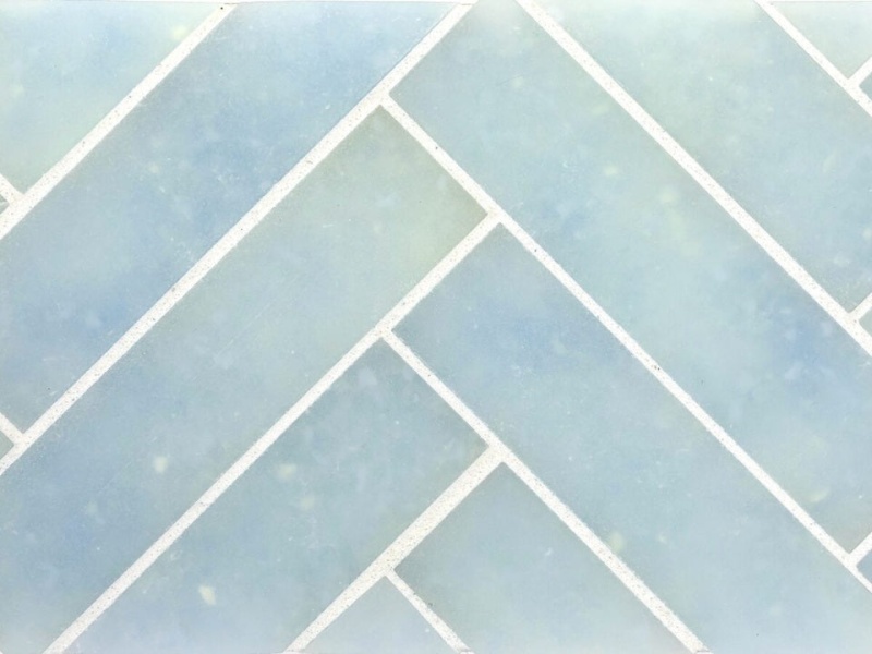 Liquid Atlantic Long Bricks Glass Tile - Frosted - 1.75" X 7"