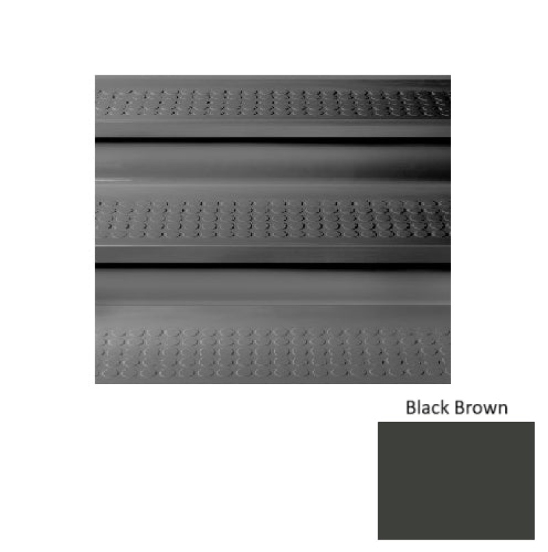 Performance Compound 98 Black Brown Vantage Raised Circular Rubber (Sq) Stair Tread - Textured