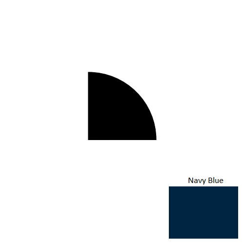Navy Blue Rubber Millwork Quarter Round Trim