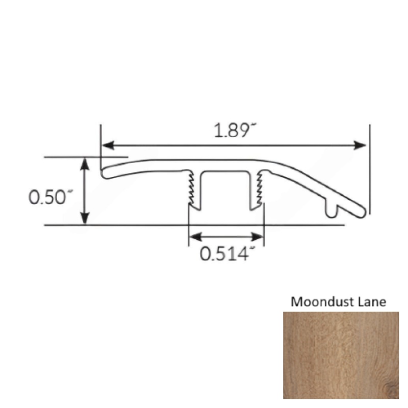 Americano Grande Moondust Lane Luxury Vinyl Moulding / Trim - 94" Reducer - Ceramic Bead
