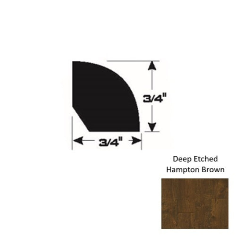 TimberBrushed Gold Deep Etched Hampton Brown Quarter Round