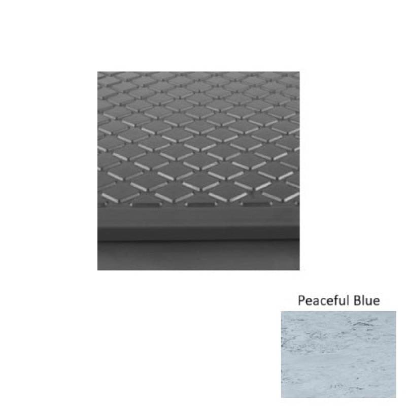 Marbleized 31 Peaceful Blue Diamond Rubber (Rd) Stair Tread - Textured