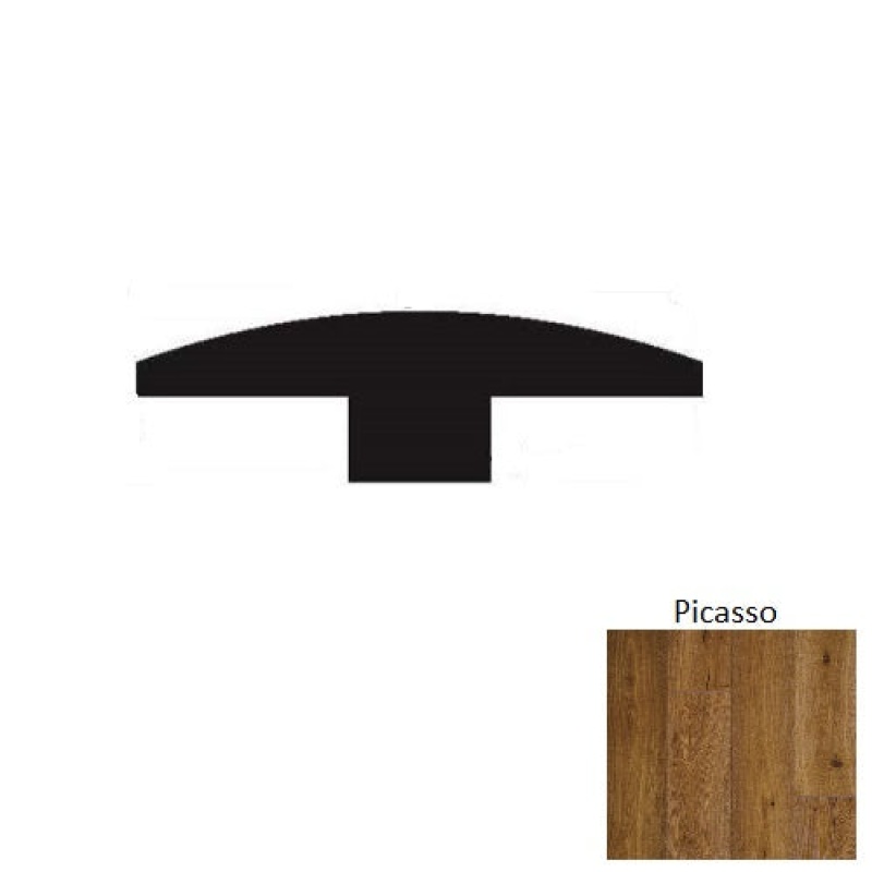 Louvre Botticelli Hardwood Moulding / Trim - 2" X 90" T Molding - Wire Brushed