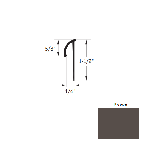 Brown Vinyl Moulding / Trim L Cap Cove Cap