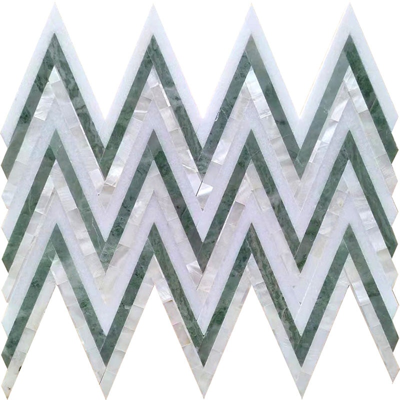 Ireland Belfast Shell Mosaic - Arrow - Polished