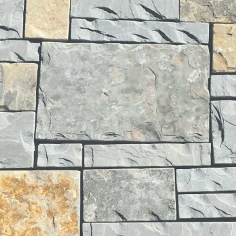 Grey Mist Blend Ashlar Sandstone Thin Veneer Flat
