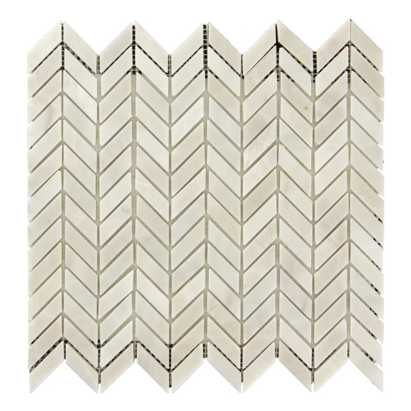 Bianco Garda Marble Mosaic - Mini Chevron - Honed, Per Pack: 20 Enter Quantity In Sheets