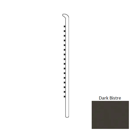 Dark Bistre 6" Straight Wall Base Rubber Moulding