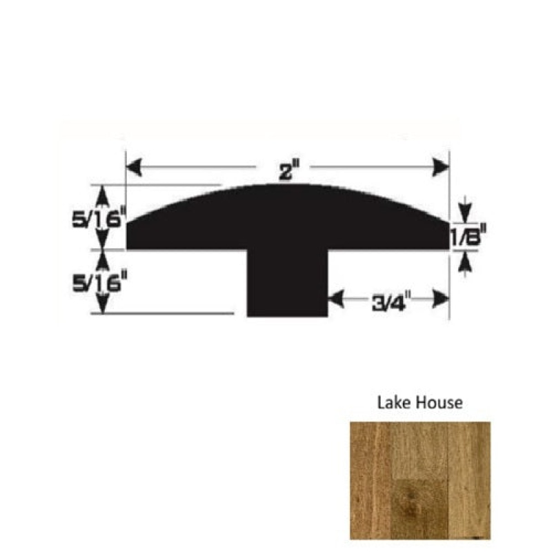 Lake House Hardwood Moulding / Trim - 90" T Molding - Ultra Low Gloss Urethane