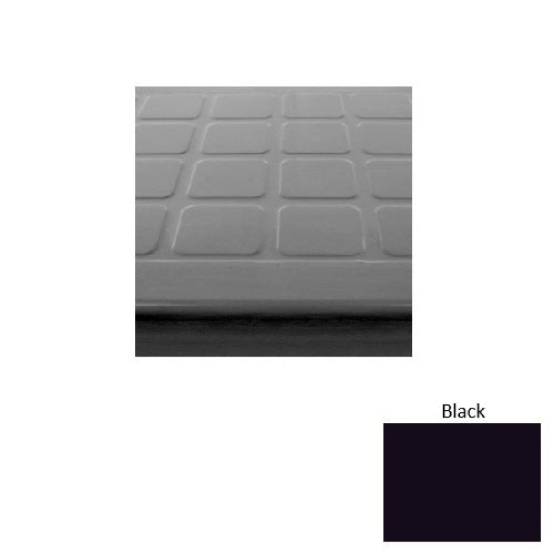 Solid 94 Black Raised Square Rubber (Sq) Stair Tread With Dupont Kevlar - Textured
