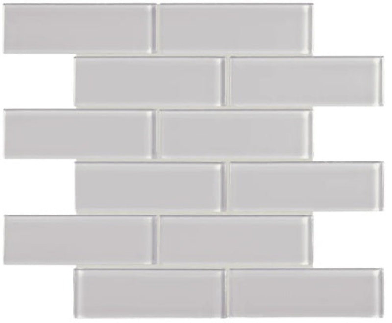Aquatica Element Cloud Glass Mosaic - 2" X 6" Staggered - Glossy
