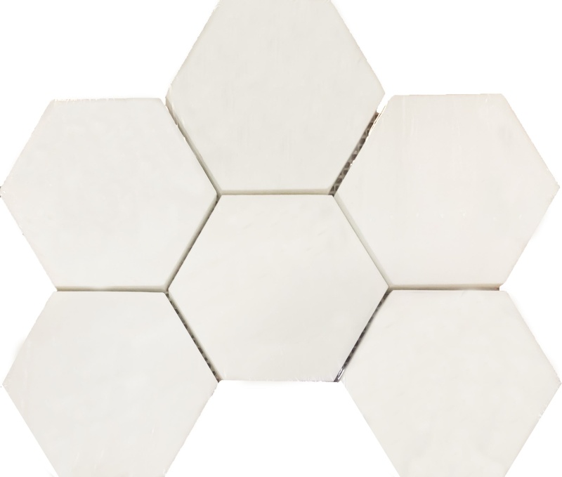 Bianco Dolomite Marble Mosaic - 4" Hexagon