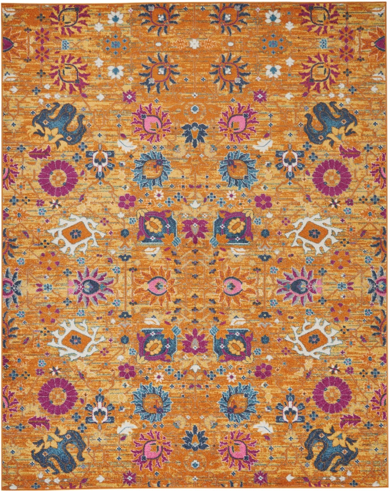 Passion Psn01 Sunburst Polypropylene Bohemian Area Rug