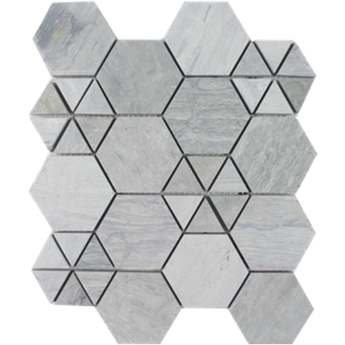 Haisa Blue Contempo Natural Stone Mosaic - Hexagon - Textured