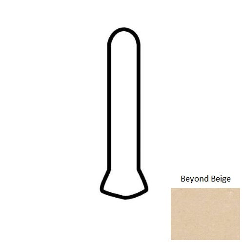 Ultra Modern Beyond Beige Porcelain Cove Base Outcorner, 1" x 6"