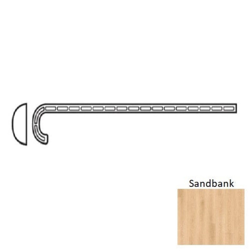 Natural Beauty Max 7 Colonial Sandbank Luxury Vinyl / Moulding Trim - 12.20" X 50" Stair Tread - Urethane