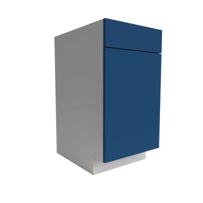 Manhattan Cobalt Blue Matte Wood Kitchen Base Cabinet - 9" X 34.5" X 24" (Assembly Required) - Matte