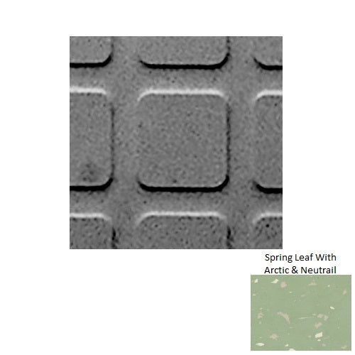 Spextones Spring Leaf With Arctic & Neutrail Sq Square 2 Rubber Distinct Designs Tile - Textured - 18" x 18"