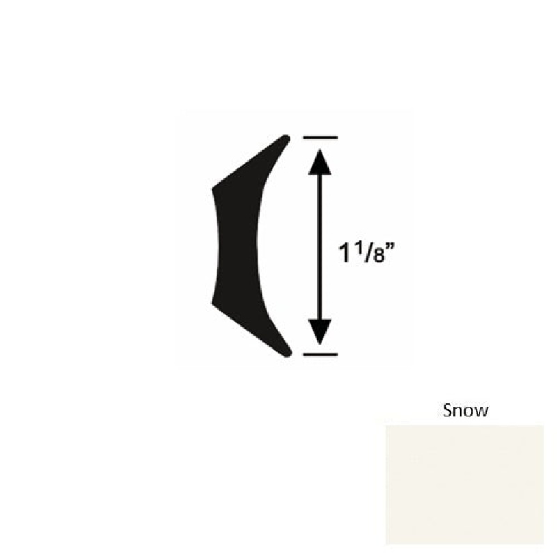 Solid 44 Snow Rubber Fillet Strip - 1 1/8" X 9 Ft (108")