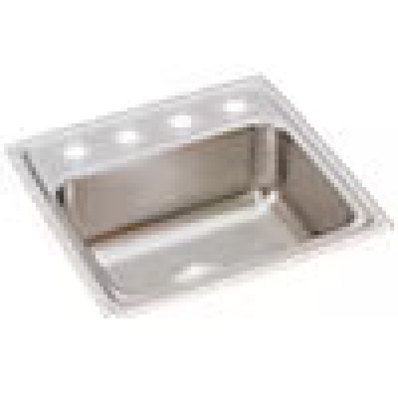 Lr1918os4 Lustertone Classic Stainless Steel Drop In Single Bowl Kitchen Sink - 19" X 18" X 7 5/8" With 4 Holes - Stainless Steel