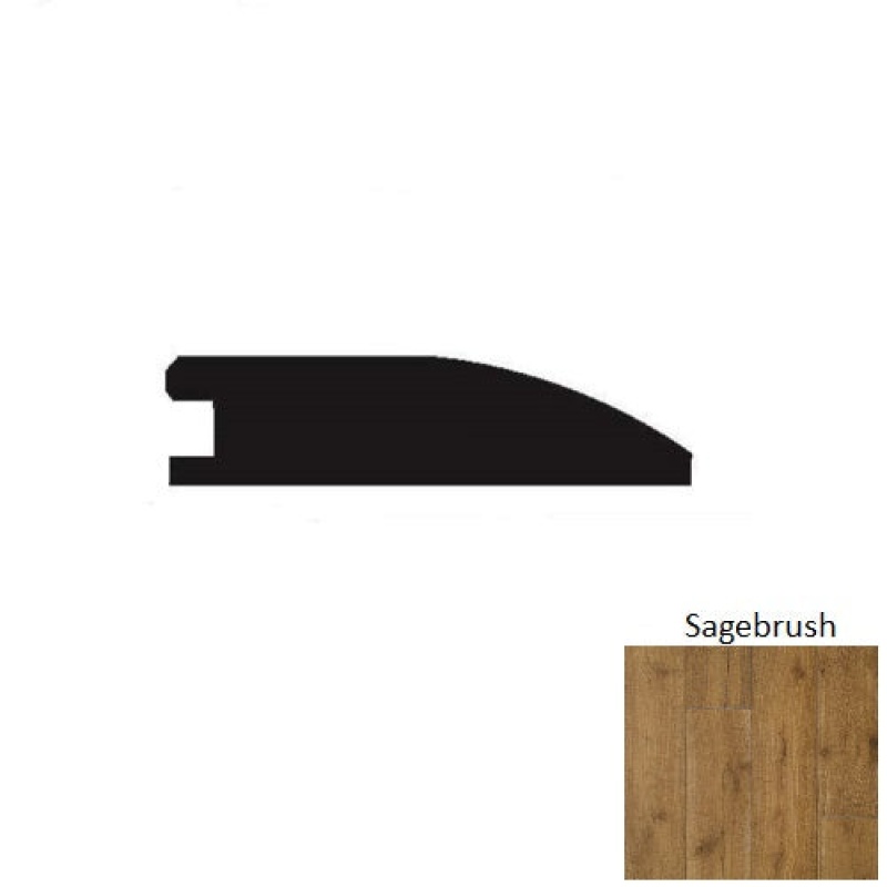 Taverne Sagebrush Hardwood Moulding / Trim - 2" X 90" Reducer - Wire Brushed