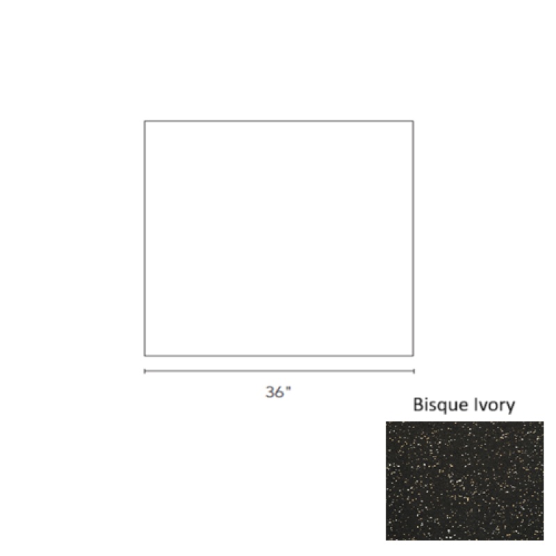 Bisque / Ivory Recoil Fitness Flooring Square Edge Tile 40% Chip 1/2 Gauge - Urethane - 36" X 36"