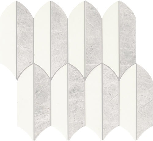 Eclessia Marble Cristallo Blend Marble Mosaic - Feather - Polished