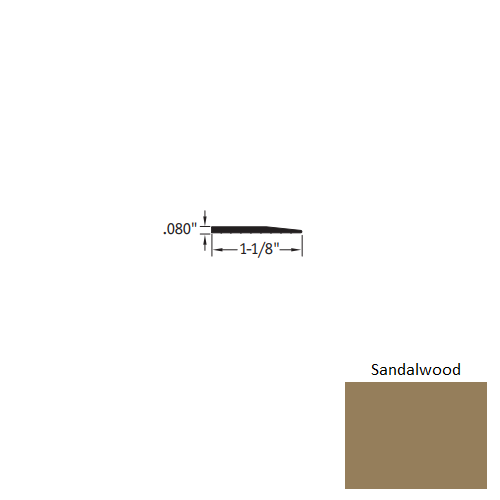 Johnsonite Sandalwood Vinyl Reducer Trim