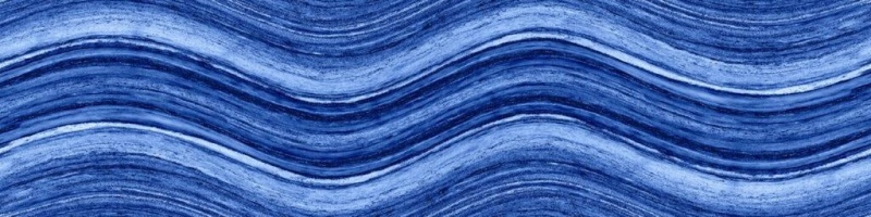 Ocean Wave Cobalt Porcelain Tile - Glossy - 6" X 24"