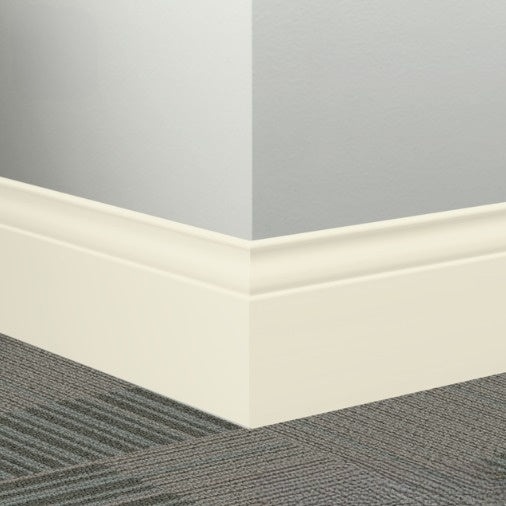 White Pearl Rubber Millwork Contoured Wall Base