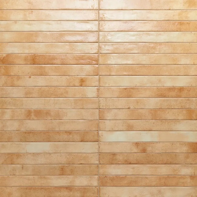 Chroma Beige Porcelain Tile - Glossy - 2" X 18"